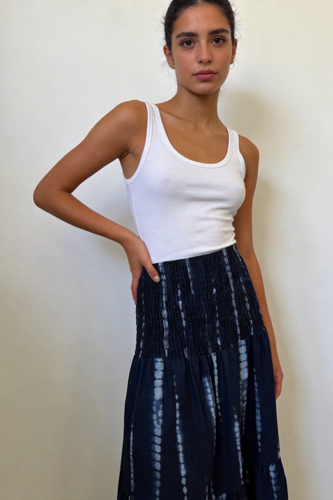 Falda Midi Mujer Tie Dye Viscosa Fluida Cintura Elástica | Armonias Teen