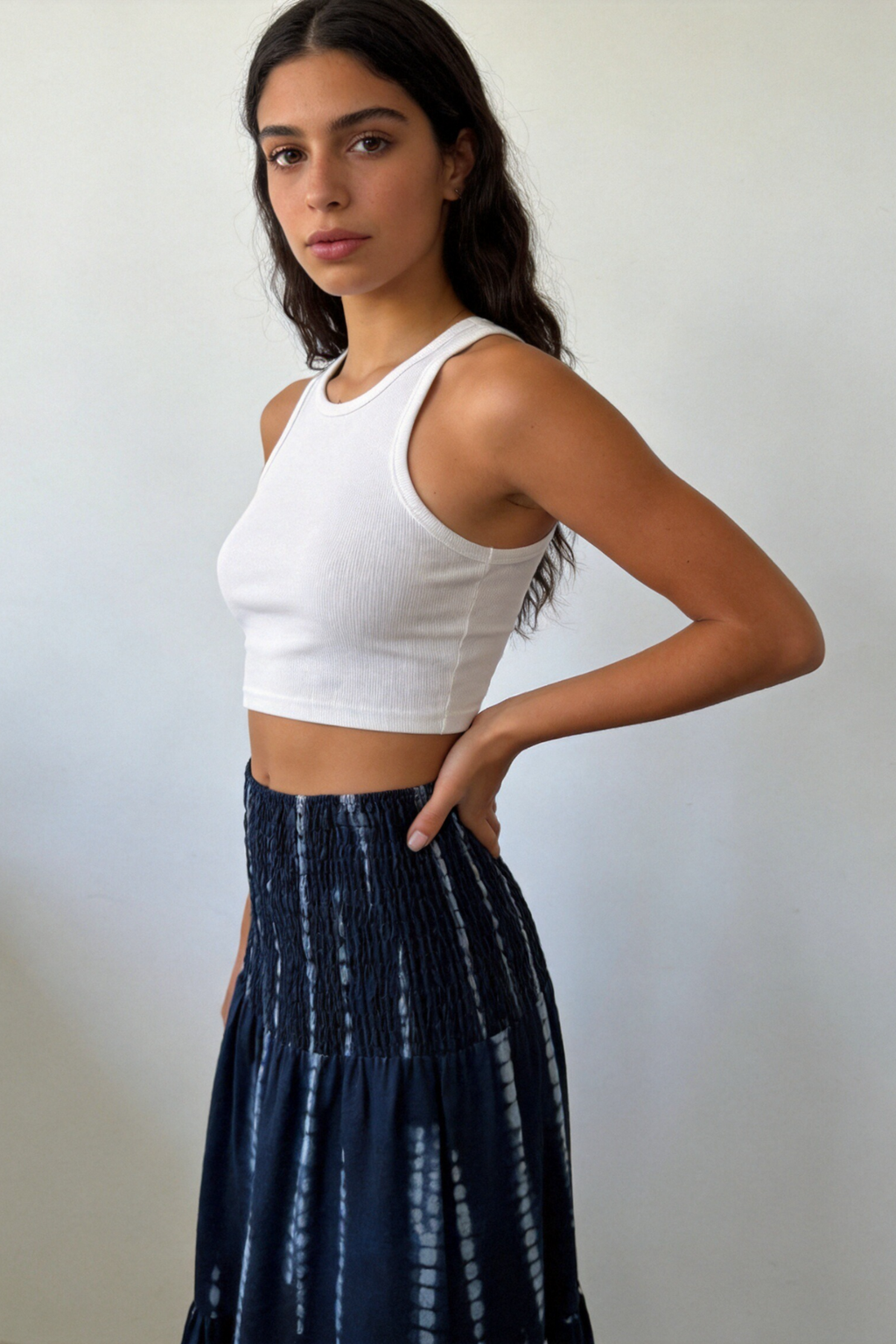 Falda Midi Mujer Tie Dye Viscosa Fluida Cintura Elástica | Armonias Teen