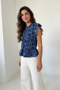 Top Mujer Viscosa Fluido Sin Mangas Estampado Floral Cuello Redondo | Armonias Teen