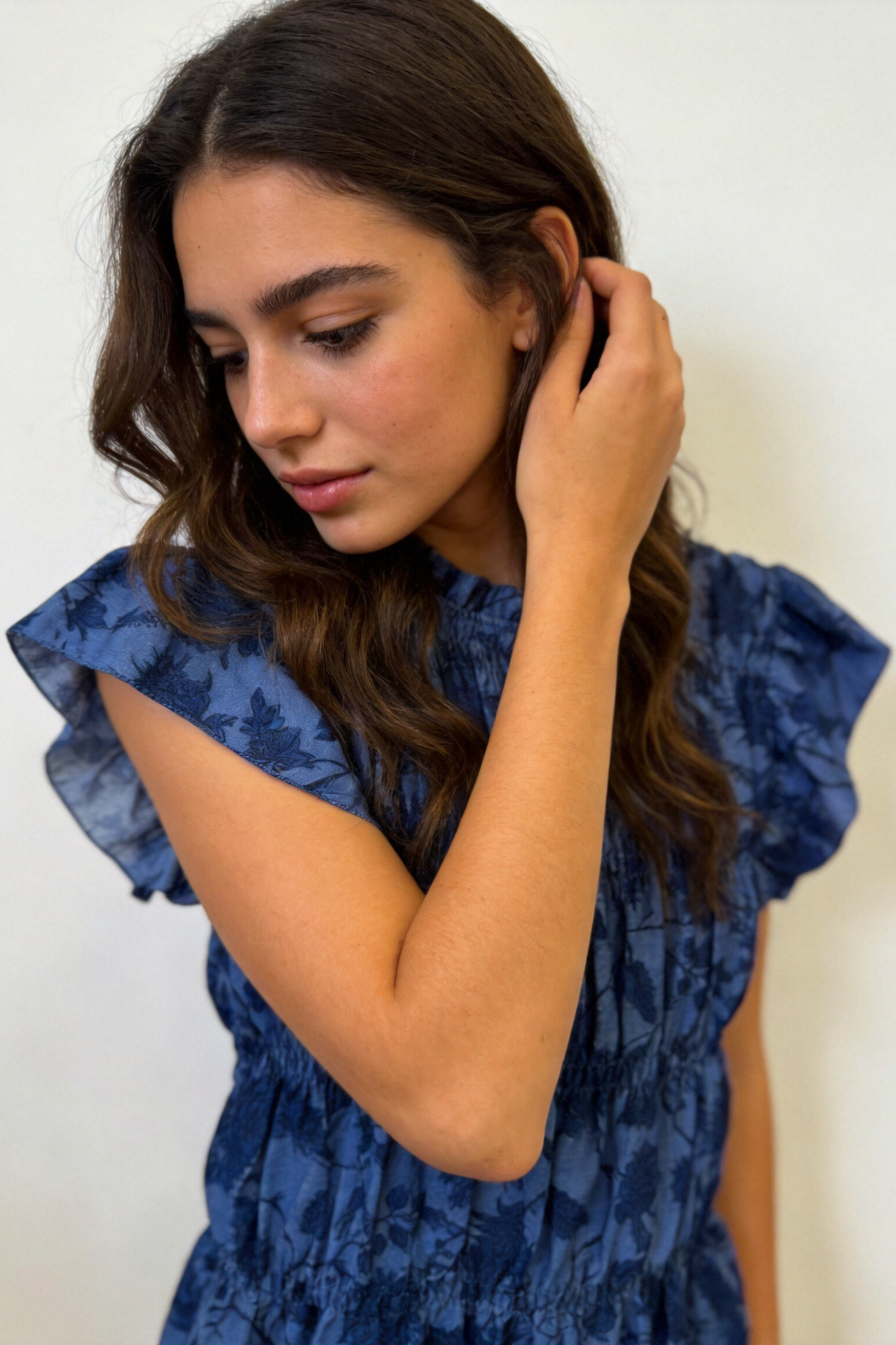 Top Mujer Viscosa Fluido Sin Mangas Estampado Floral Cuello Redondo | Armonias Teen