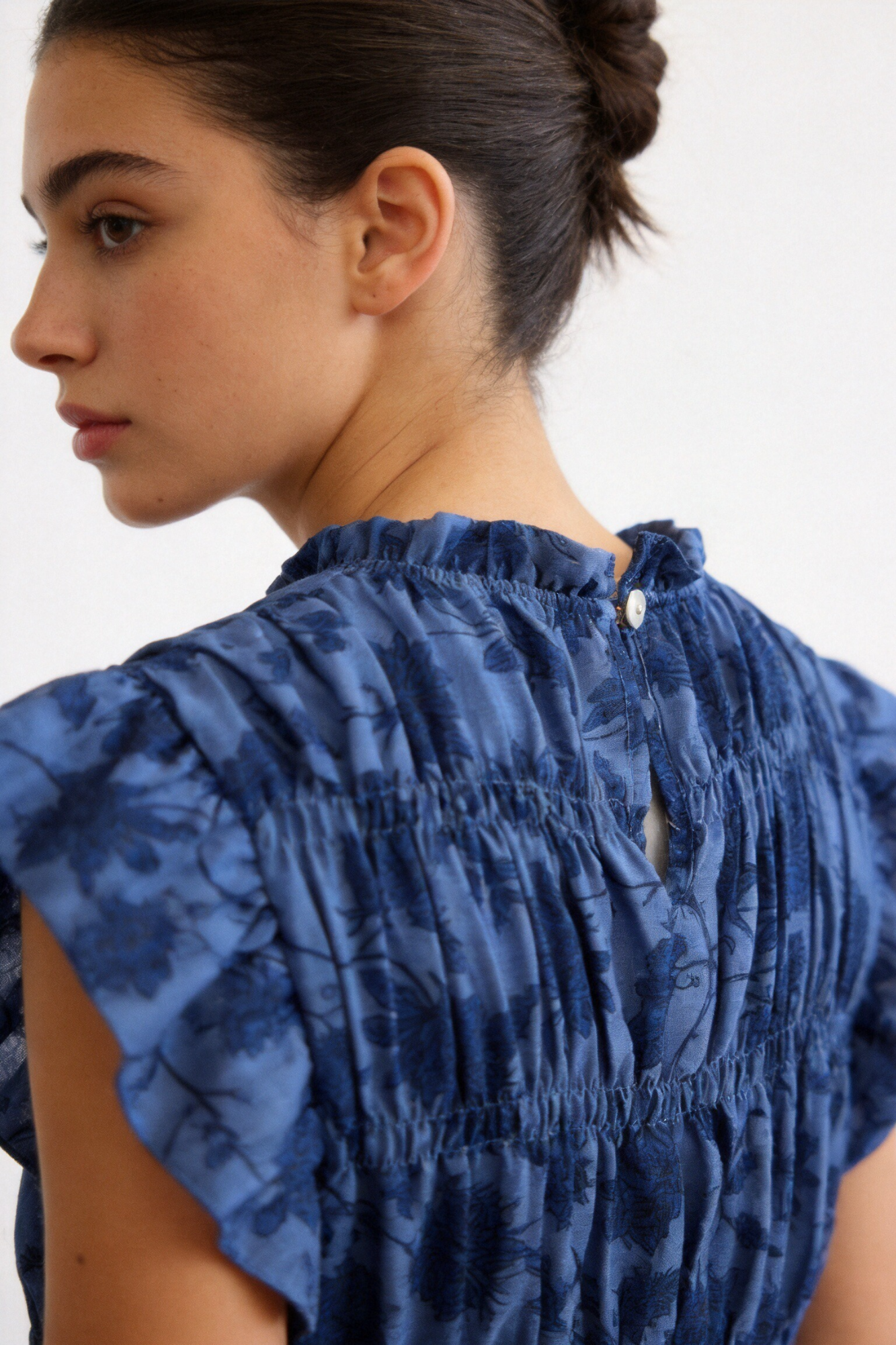 Top Mujer Viscosa Fluido Sin Mangas Estampado Floral Cuello Redondo | Armonias Teen