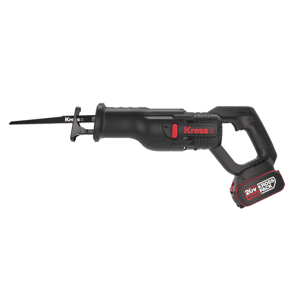 Serra Sabre Profissional Kress 20V Kue01 + 2 Baterias 20V 4.0Ah + Carregador + Bolsa