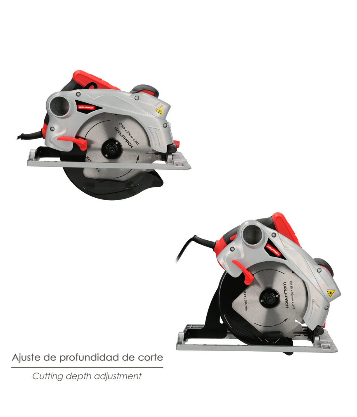 Serra Circular 1500w/185mm c/laser Wolfpack