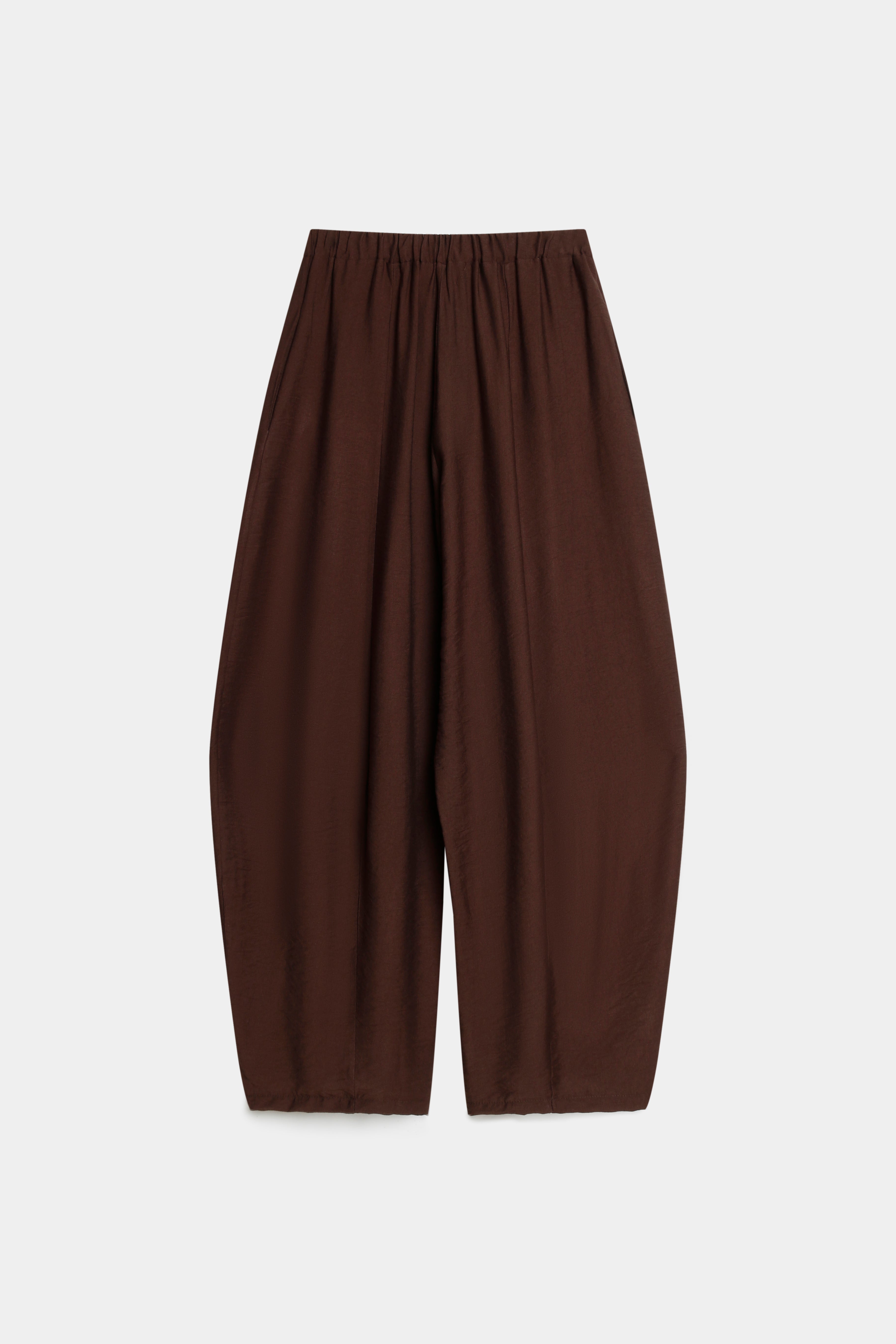 Pantalón Mujer Tiro Alto Viscosa Fluido Cintura Elástica con Lazada | Armonias