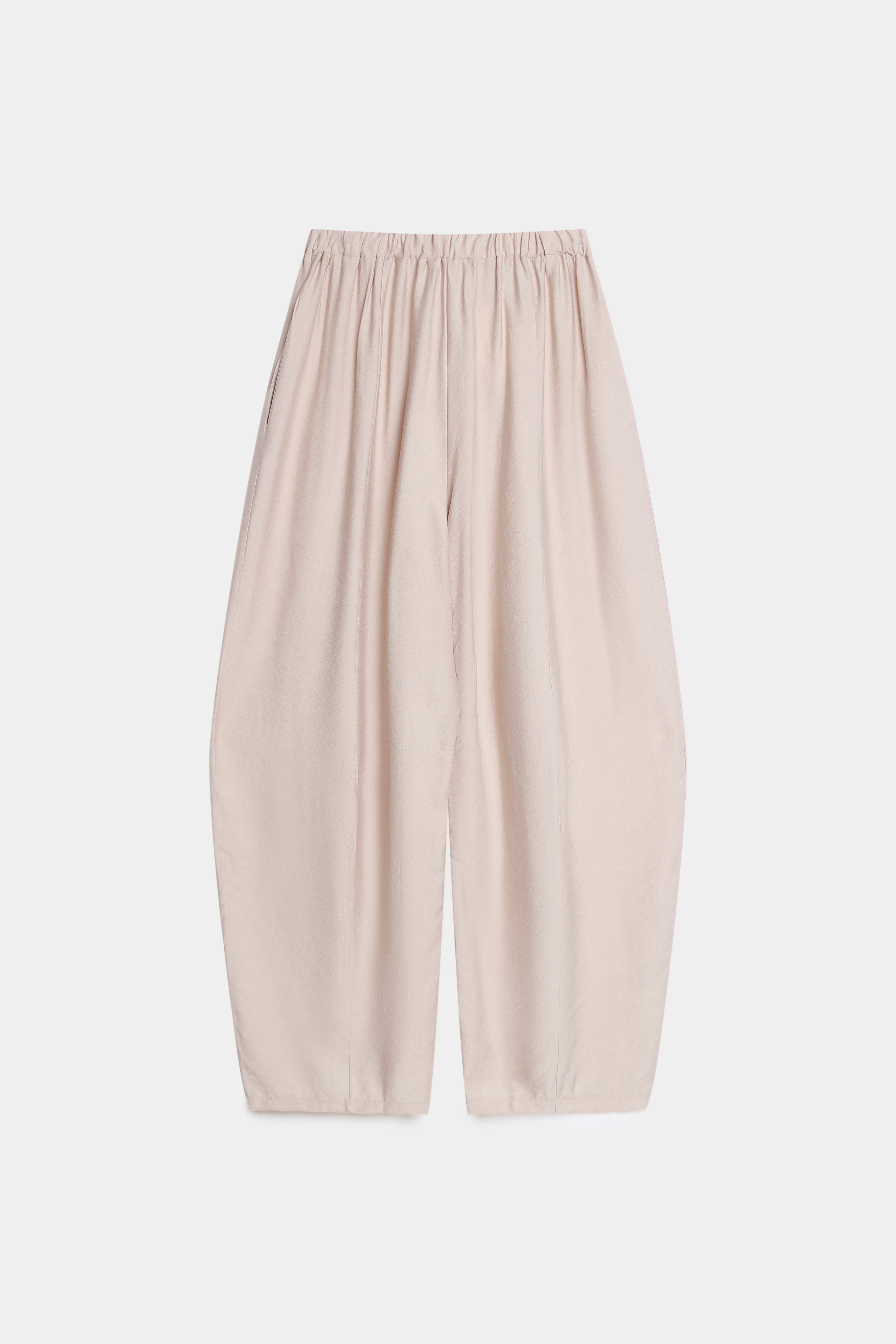 Pantalón Mujer Tiro Alto Viscosa Fluido Cintura Elástica con Lazada | Armonias