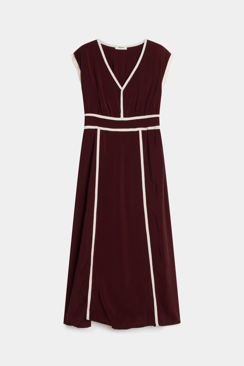 Vestido Midi Mujer Viscosa Fluido Escote Pico Cintura Elástica | Armonias Teen