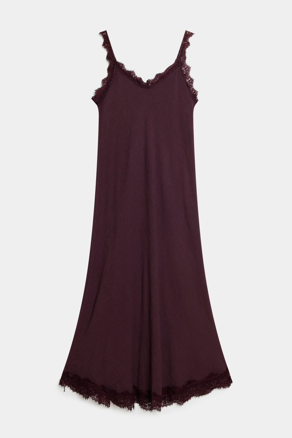 Vestido Largo Mujer Encaje Viscosa Escote Pico con Tirantes | Armonias