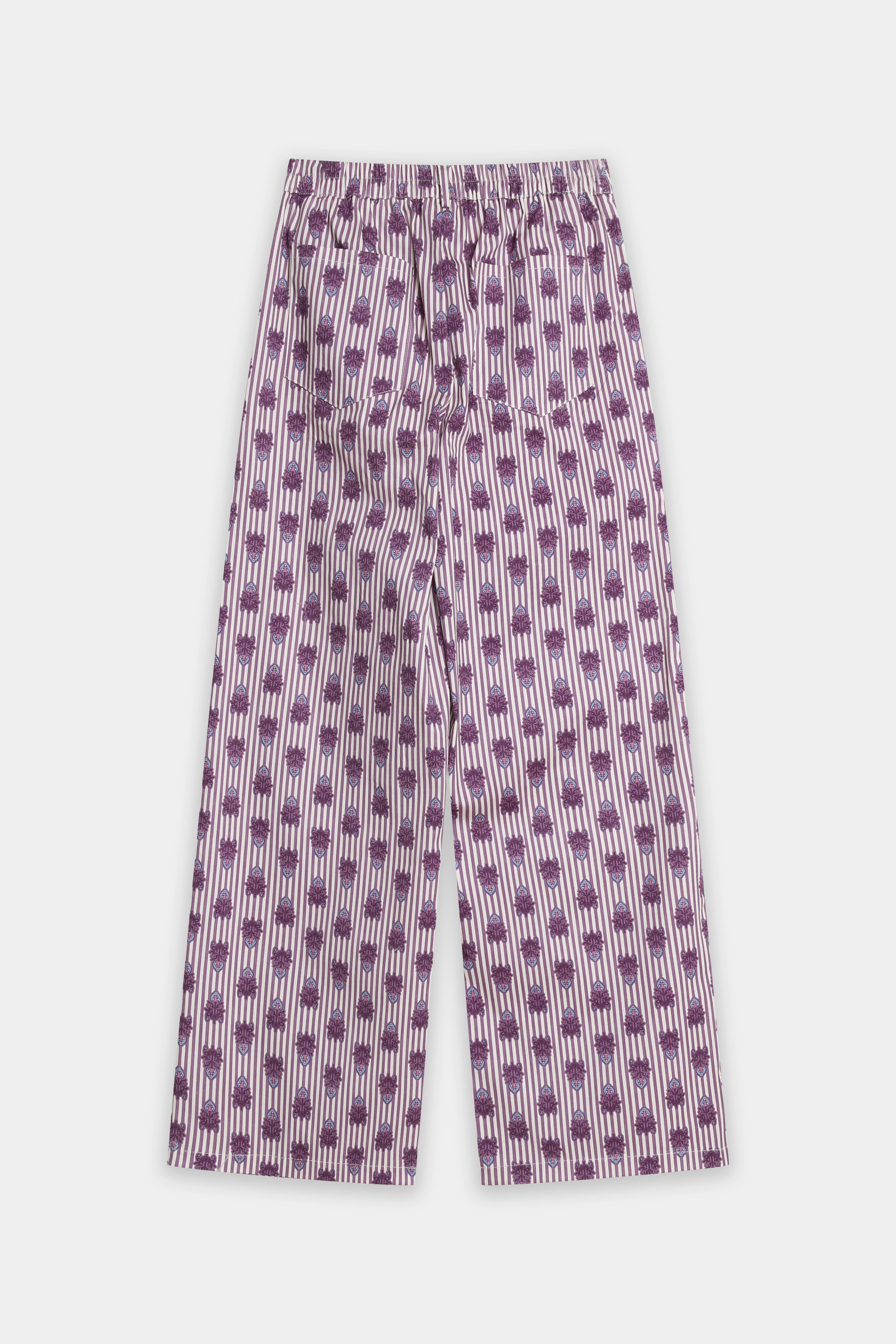 Pantalón Recto Mujer Algodón Estampado Tiro Medio Cintura Elástica | Armonias Teen