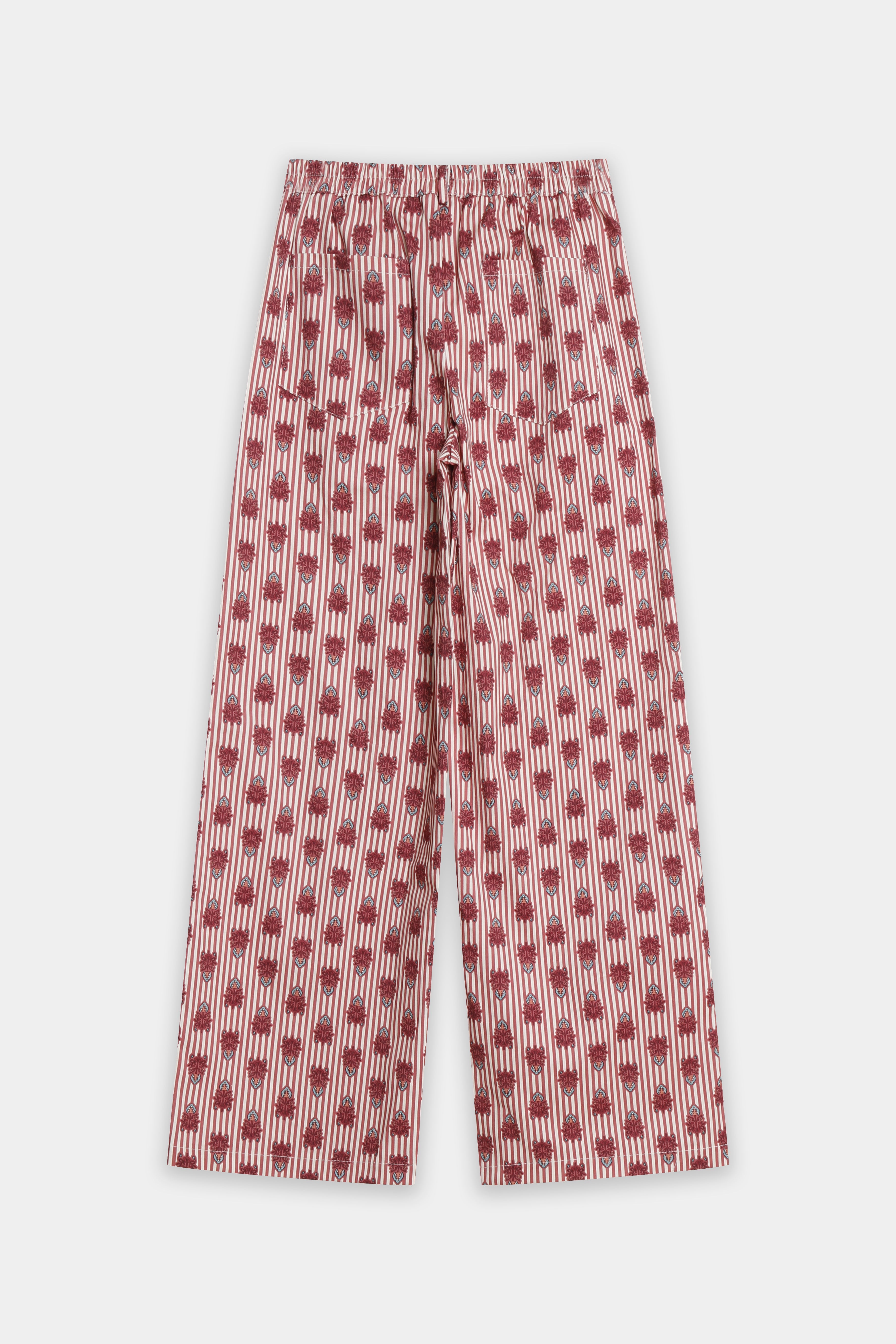 Pantalón Recto Mujer Algodón Estampado Tiro Medio Cintura Elástica | Armonias Teen