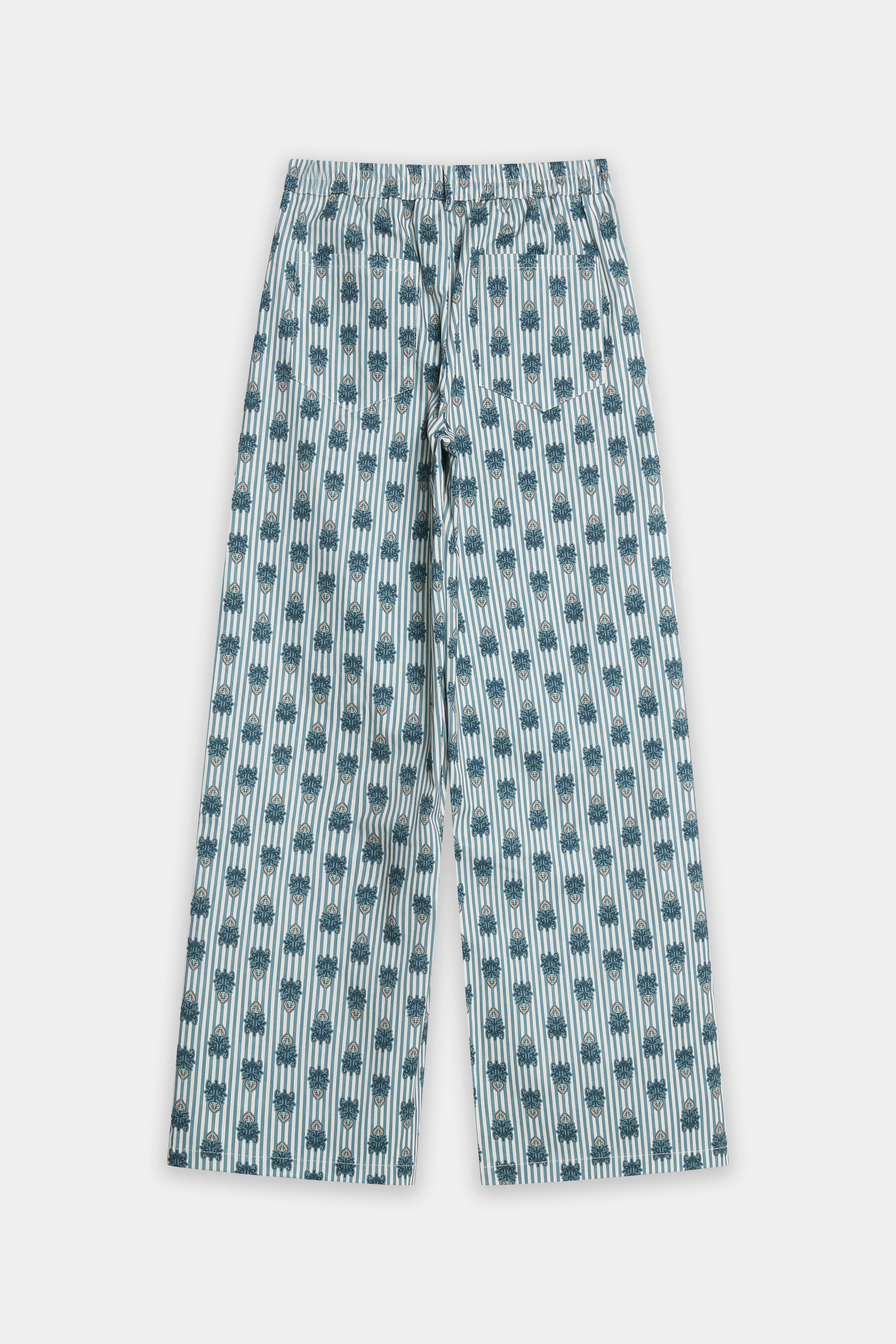 Pantalón Recto Mujer Algodón Estampado Tiro Medio Cintura Elástica | Armonias Teen