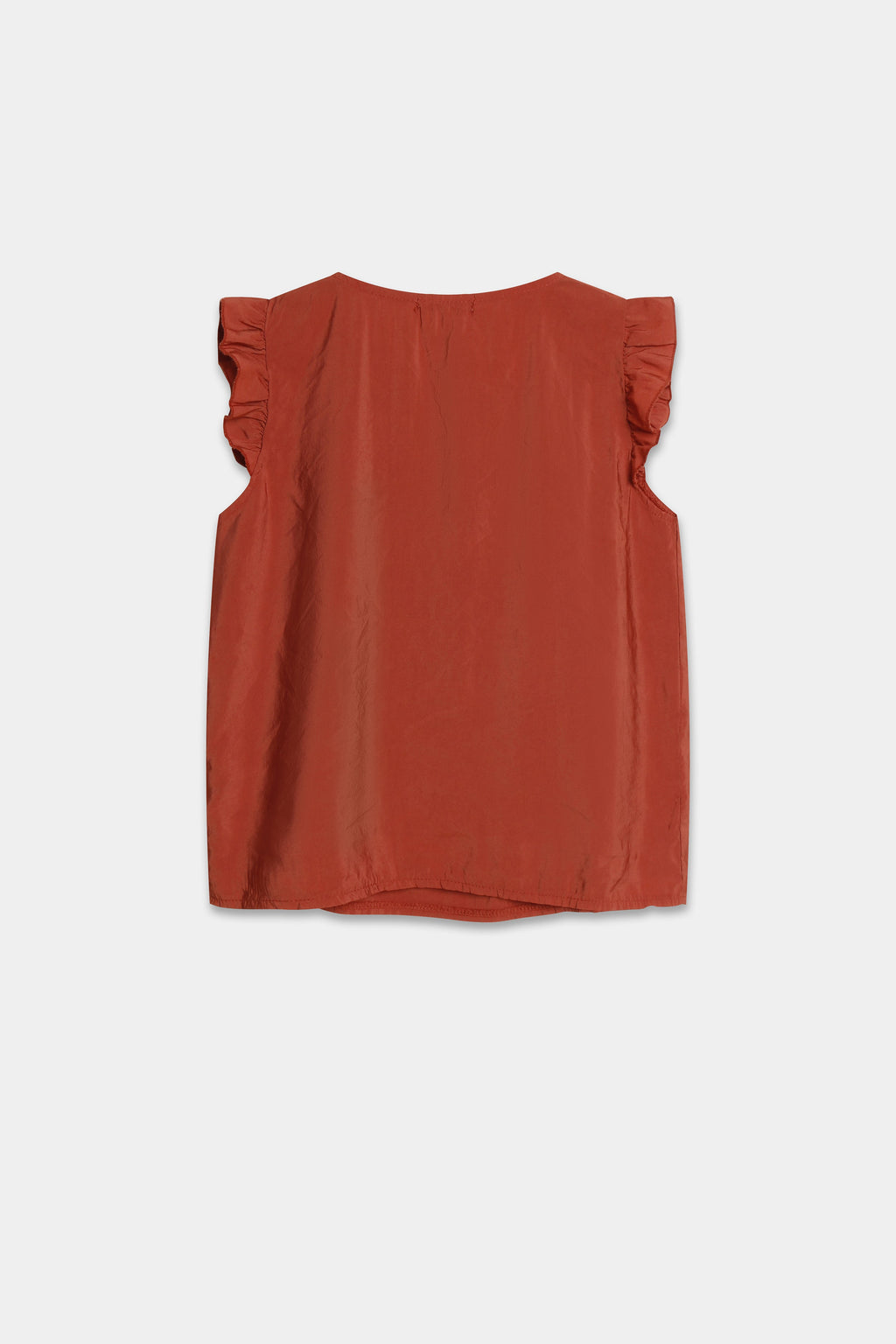 Blusa Mujer Viscosa Fluida Escote Pico con Volantes | Armonias