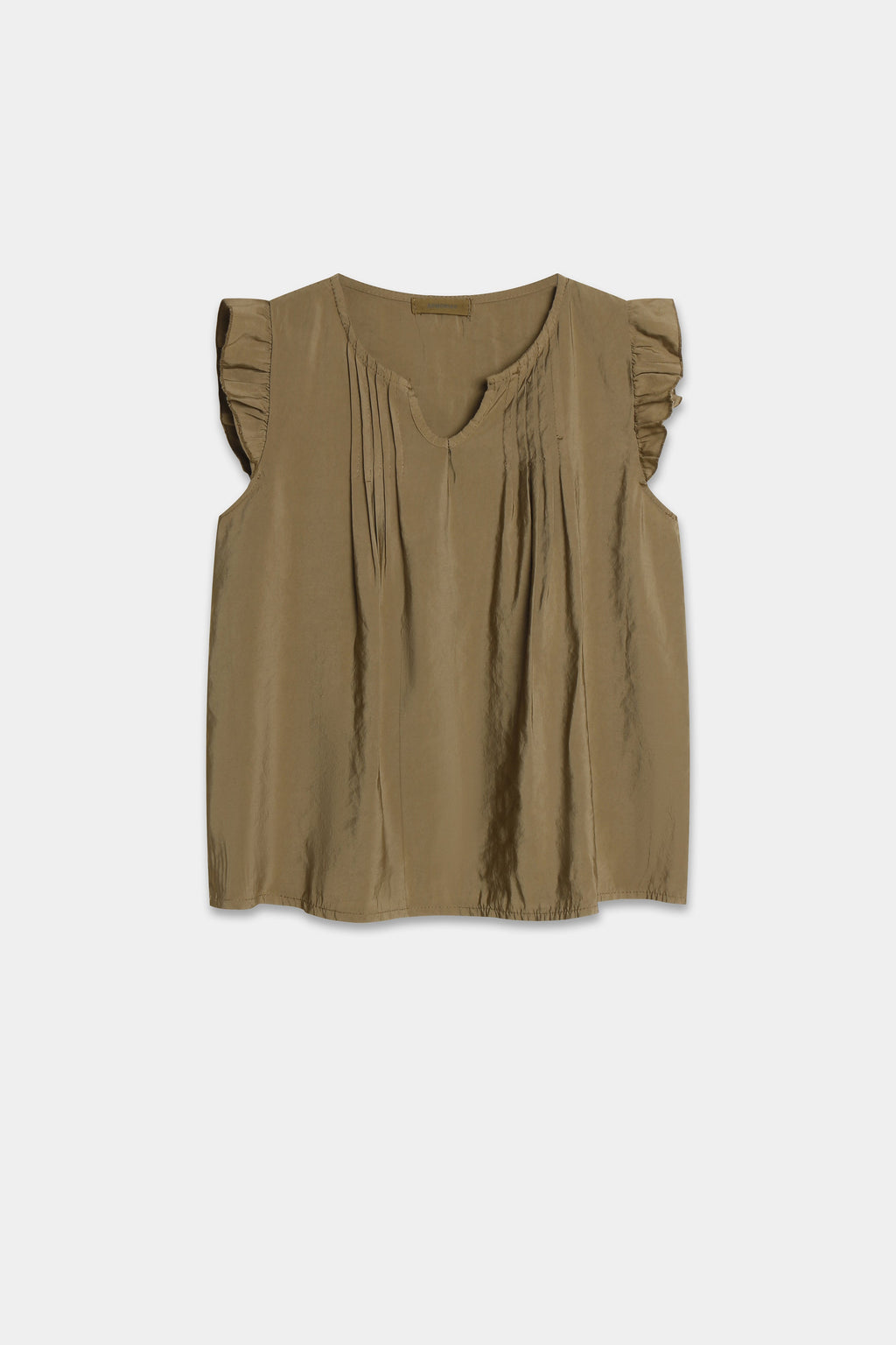 Blusa Mujer Viscosa Fluida Escote Pico con Volantes | Armonias