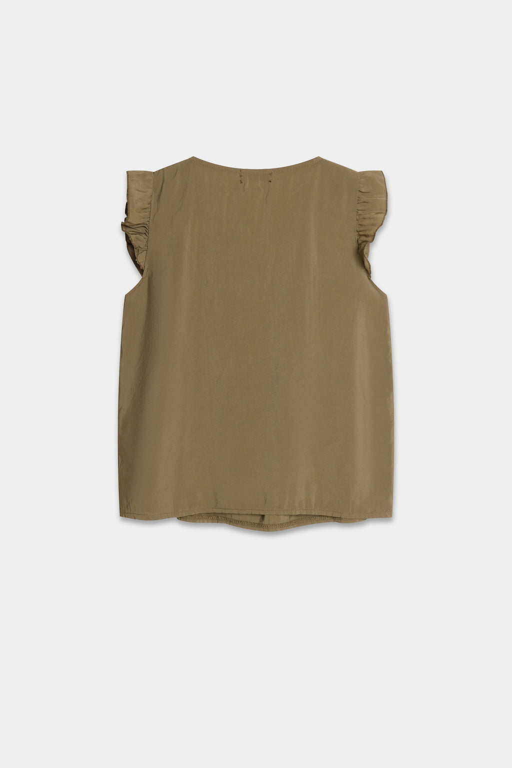 Blusa Mujer Viscosa Fluida Escote Pico con Volantes | Armonias