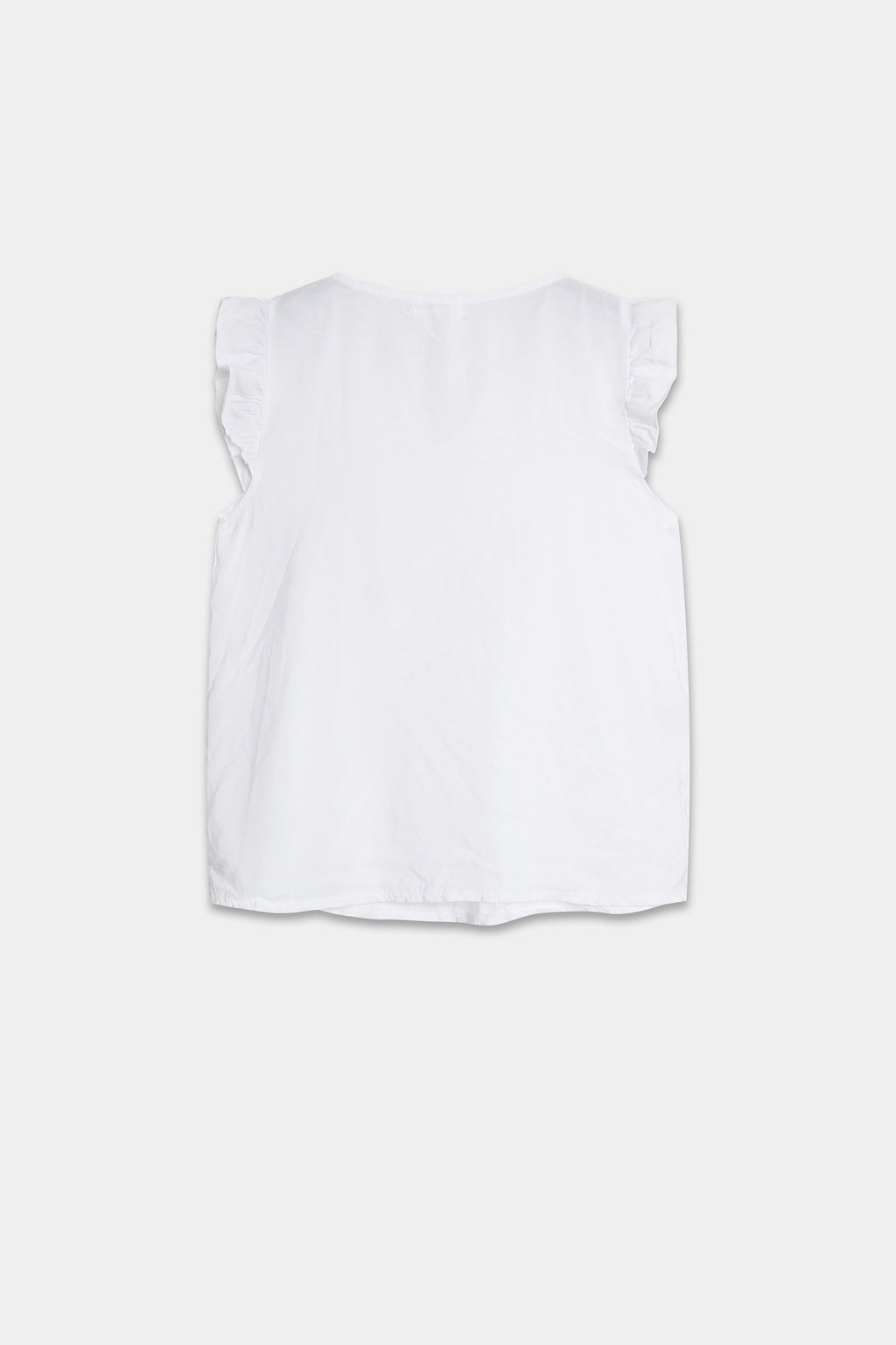 Blusa Mujer Viscosa Fluida Escote Pico con Volantes | Armonias