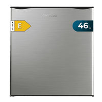 Mini Frigorífico Inox GrandCooler 20000 SilentCompress 46L con Congelador Puerta Reversible y Clase Energética E de Cecotec