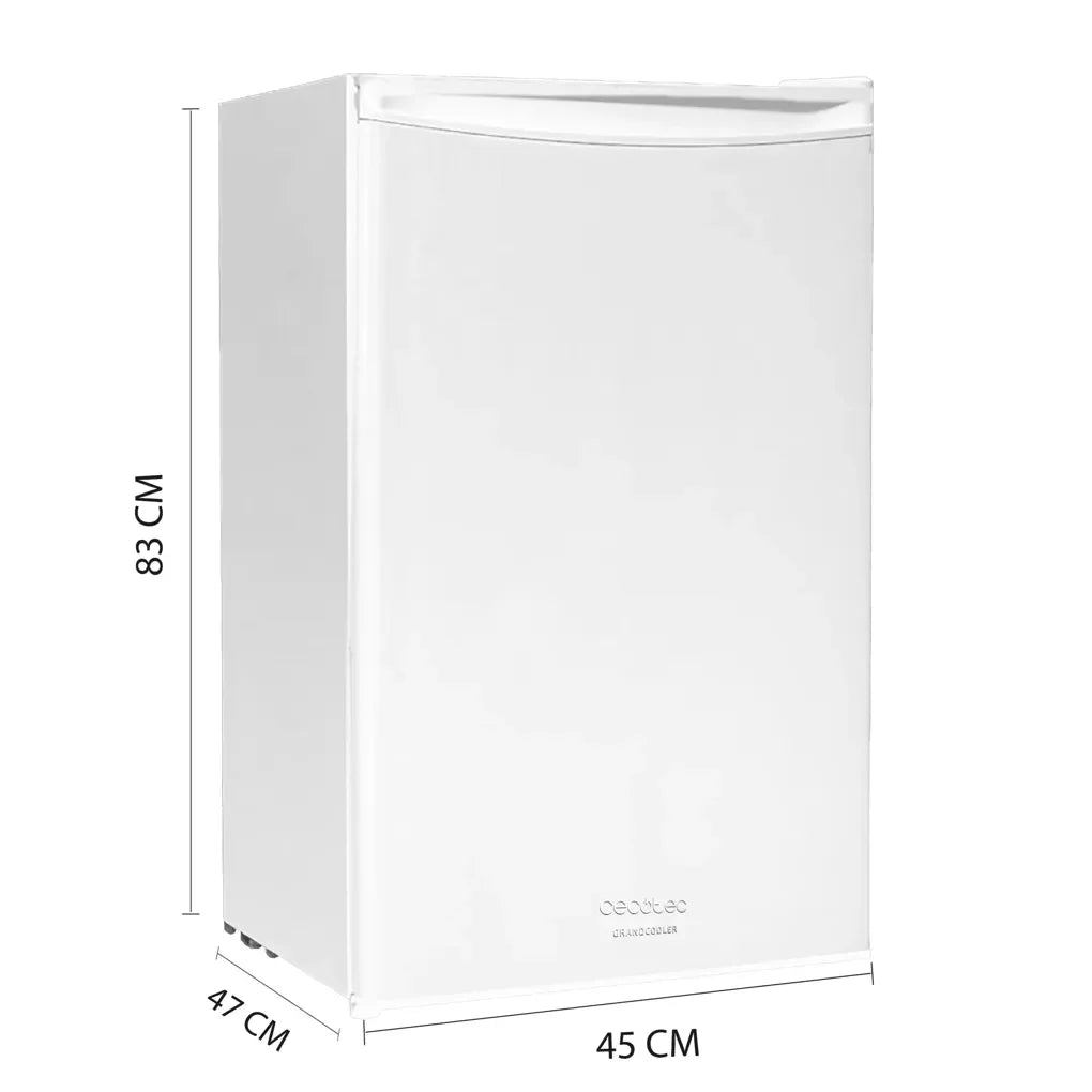 Mini Frigorífico 90L Blanco, Compacto y Eficiente con Puerta Reversible de Cecotec