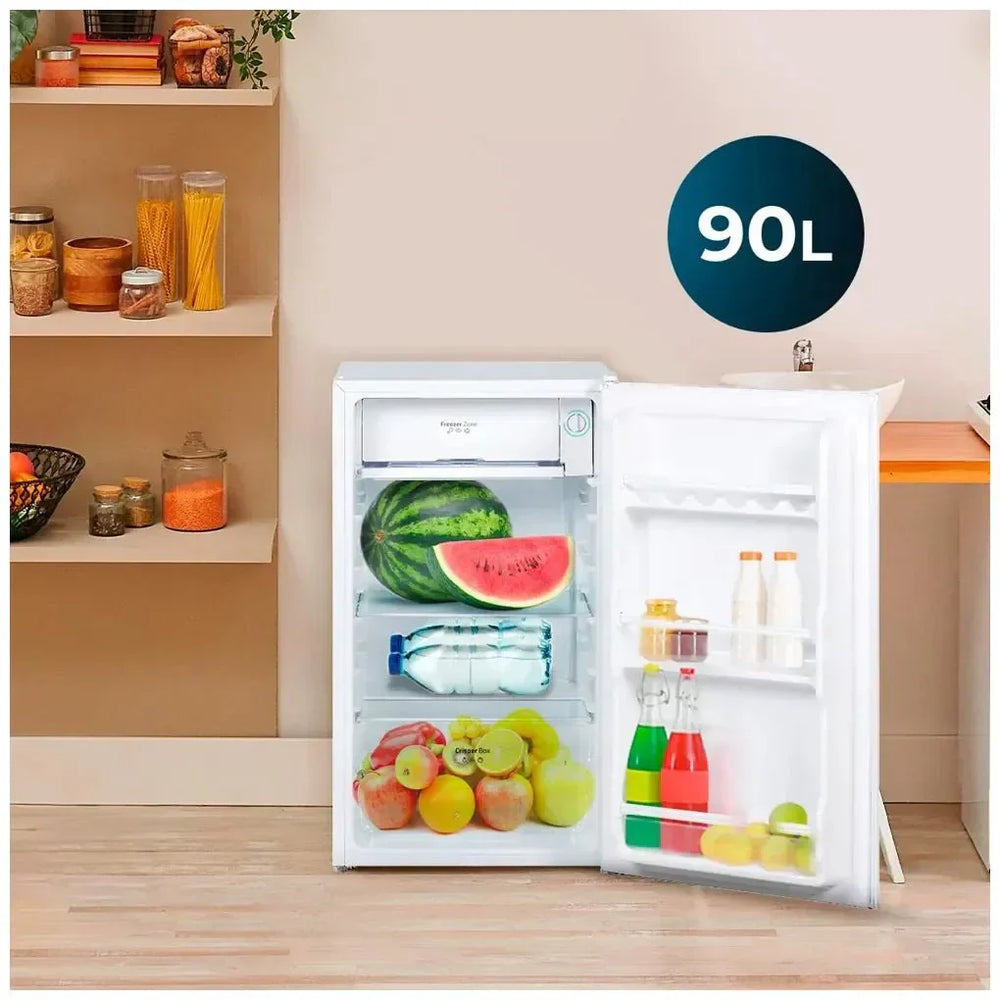 Mini Frigorífico 90L Blanco, Compacto y Eficiente con Puerta Reversible de Cecotec