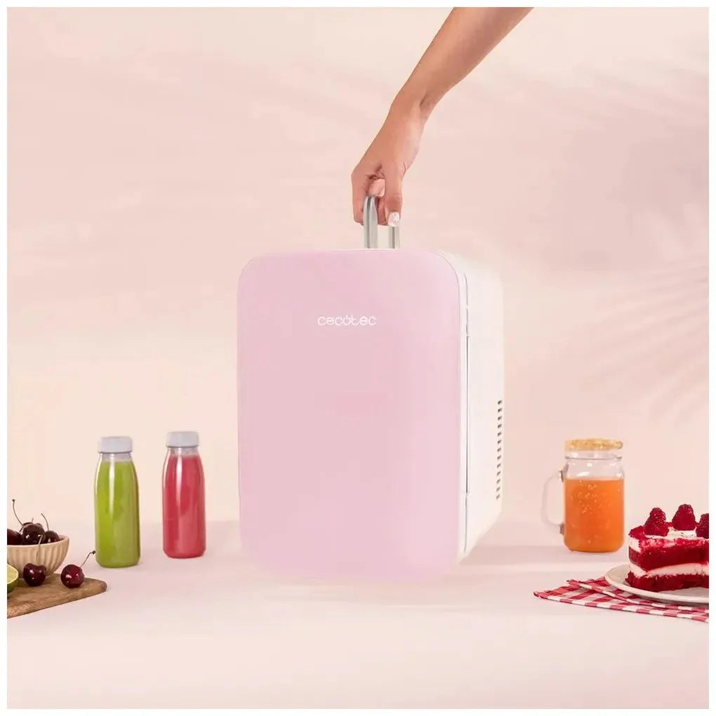 Mini Frigorífico Portátil 10L Rosa: Enfría y Calienta para Viajes y Hogar de Cecotec