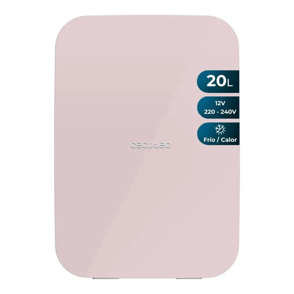 Mini Frigorífico Portátil 20L Rosa: Enfría y Calienta para Viajes y Hogar de Cecotec