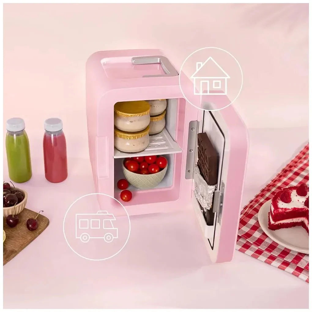 Mini Frigorífico Portátil 6L Rosa: Enfría y Calienta para Hogar y Viajes de Cecotec