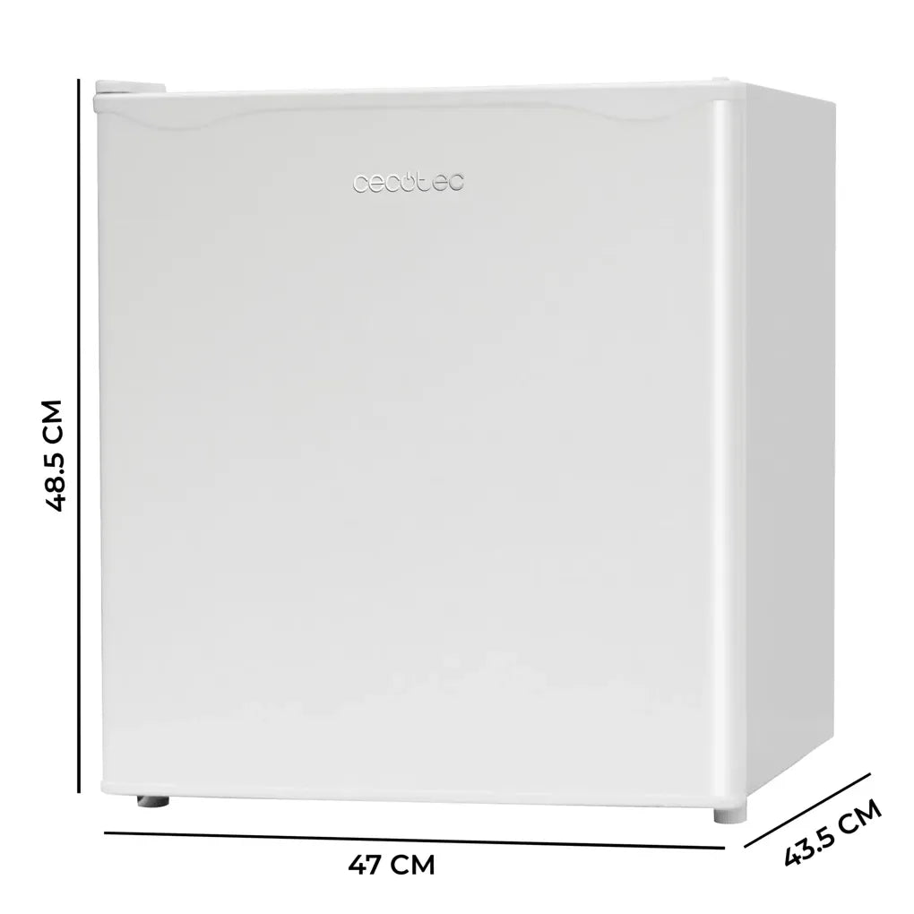 Mini Frigorífico Blanco 46L con Congelador y Puerta Reversible, Eficiencia Energética E de Cecotec