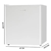 Mini Frigorífico Blanco 46L con Congelador y Puerta Reversible, Eficiencia Energética E de Cecotec
