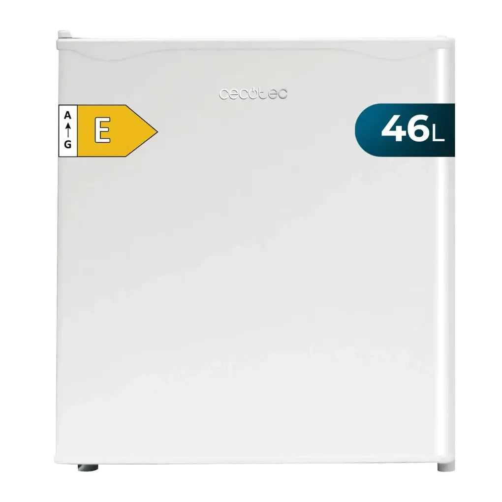 Mini Frigorífico Blanco 46L con Congelador y Puerta Reversible, Eficiencia Energética E de Cecotec