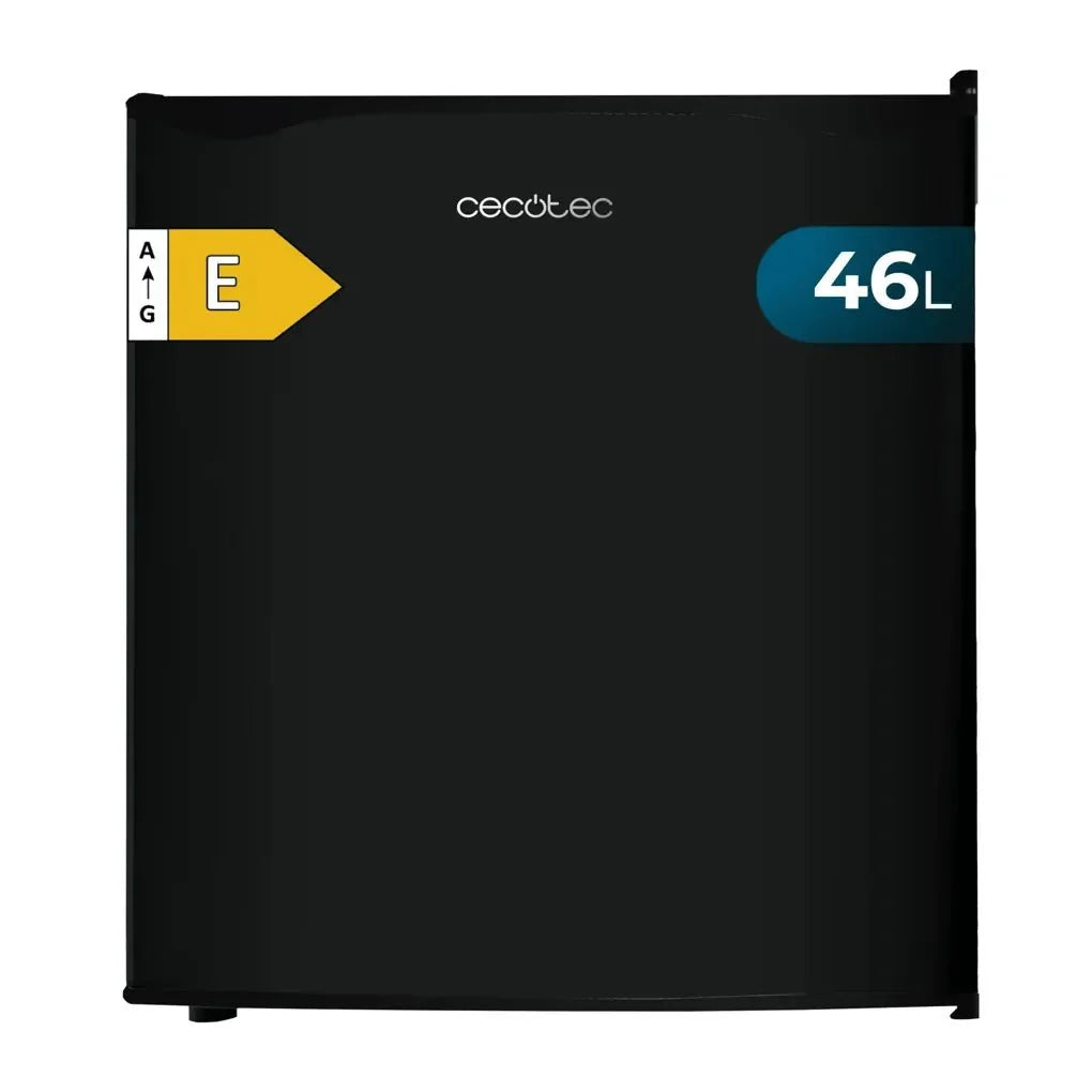 Mini Frigorífico Negro 46L con Congelador y Puerta Reversible, Clase Energética E de Cecotec