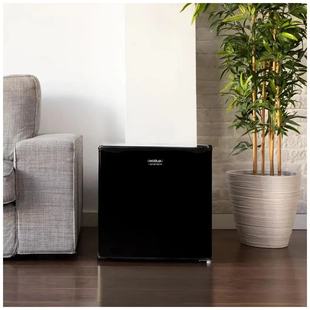 Mini Frigorífico Negro 46L con Congelador y Puerta Reversible, Clase Energética E de Cecotec
