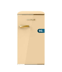 Mini Frigorífico Retro Beige 95L con Icebox y Clase Energética E de Cecotec