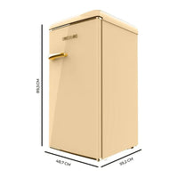 Mini Frigorífico Retro Beige 95L con Icebox y Clase Energética E de Cecotec