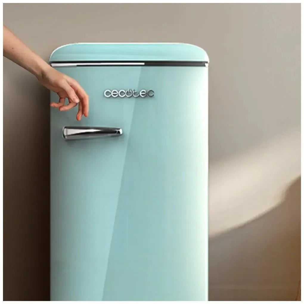 Mini Frigorífico Retro Azul 95L con Icebox y Diseño Vintage Eficiente de Cecotec