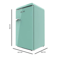 Mini Frigorífico Retro Verde 95L con Icebox y Clase Energética E de Cecotec