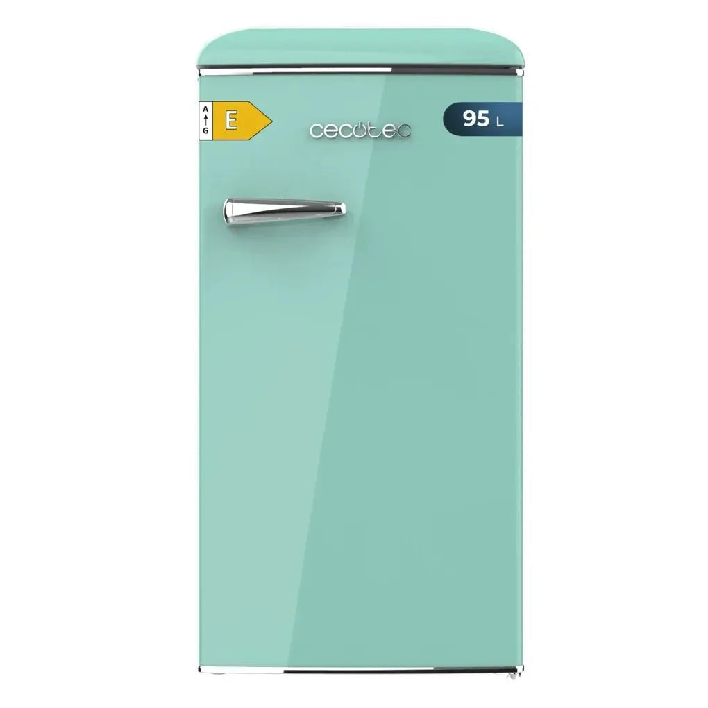 Mini Frigorífico Retro Verde 95L con Icebox y Clase Energética E de Cecotec