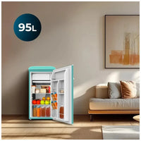 Mini Frigorífico Retro Verde 95L con Icebox y Clase Energética E de Cecotec