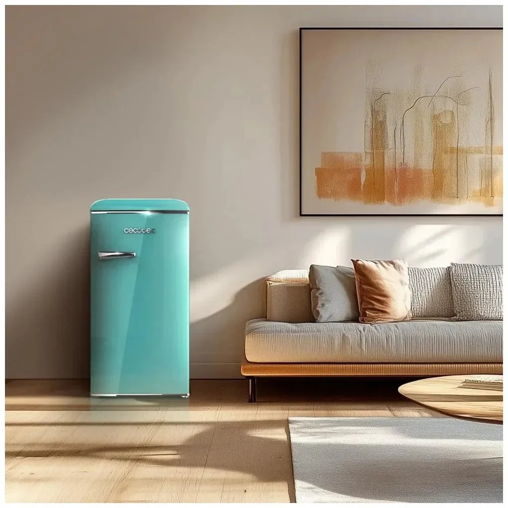Mini Frigorífico Retro Verde 95L con Icebox y Clase Energética E de Cecotec