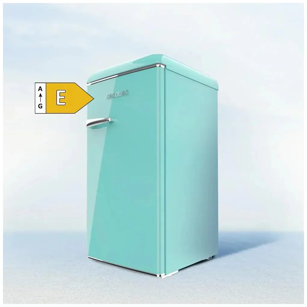 Mini Frigorífico Retro Verde 95L con Icebox y Clase Energética E de Cecotec
