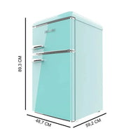 Mini Frigorífico Retro Verde 86L con Luz LED y Diseño Vintage Eficiente de Cecotec