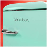 Mini Frigorífico Retro Verde 86L con Luz LED y Diseño Vintage Eficiente de Cecotec