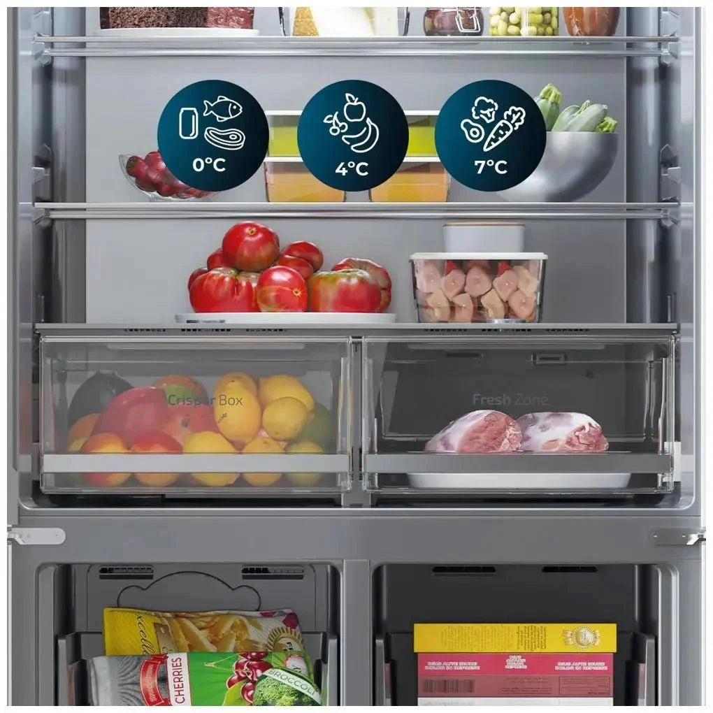 Frigorífico 4 Puertas Inoxidable 601L NoFrost con Motor Inverter y Función ECO de Cecotec