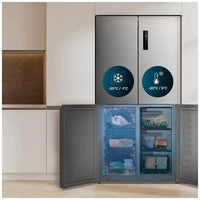 Frigorífico 4 Puertas Inoxidable 601L NoFrost con Motor Inverter y Función ECO de Cecotec