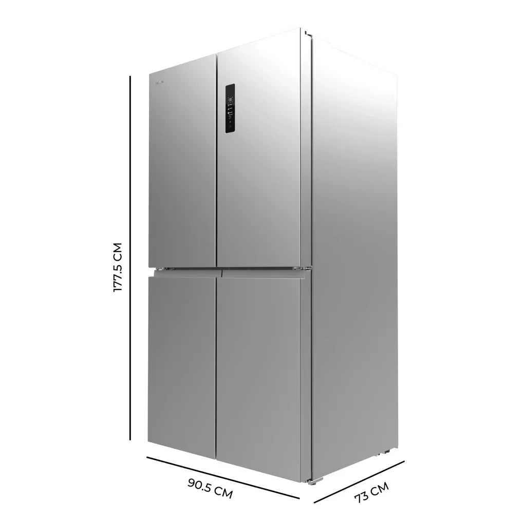 Frigorífico 4 Puertas Inoxidable 601L NoFrost con Motor Inverter y Función ECO de Cecotec