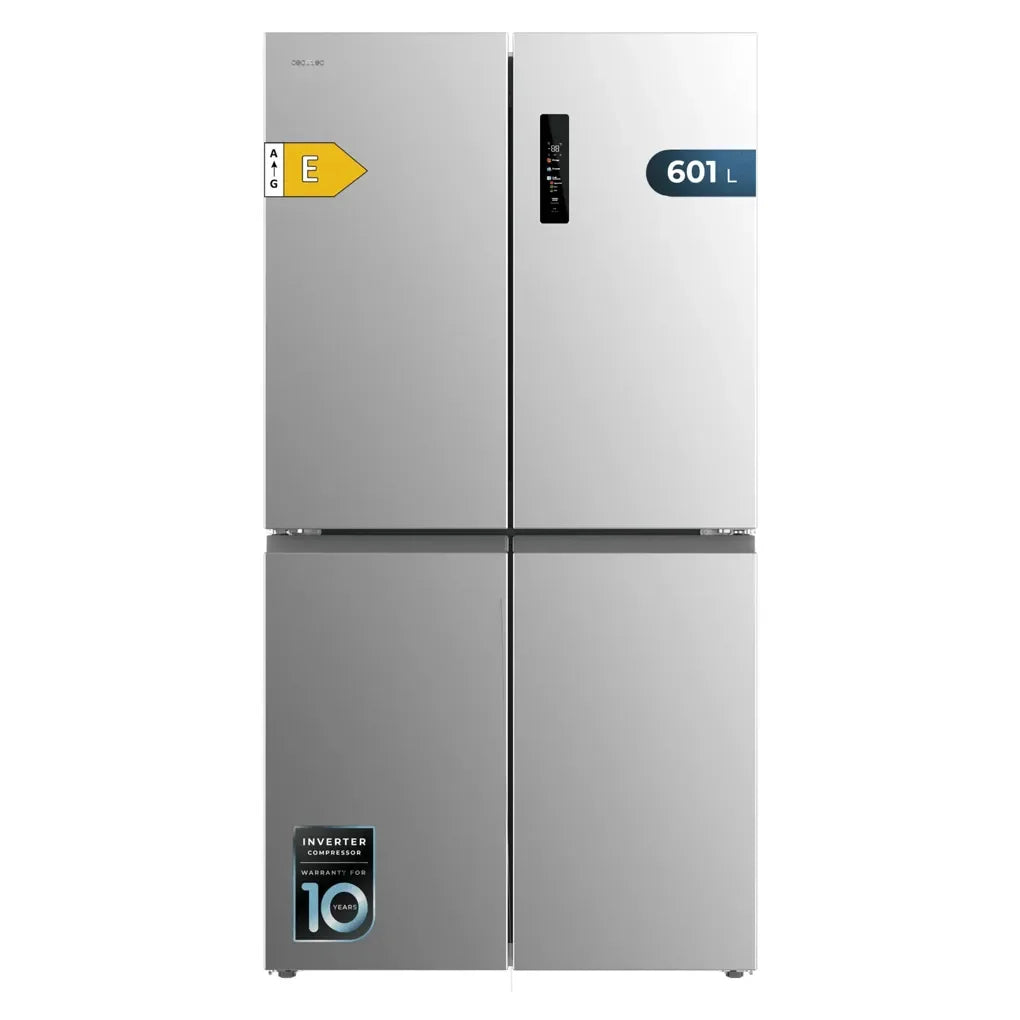 Frigorífico 4 Puertas Inoxidable 601L NoFrost con Motor Inverter y Función ECO de Cecotec