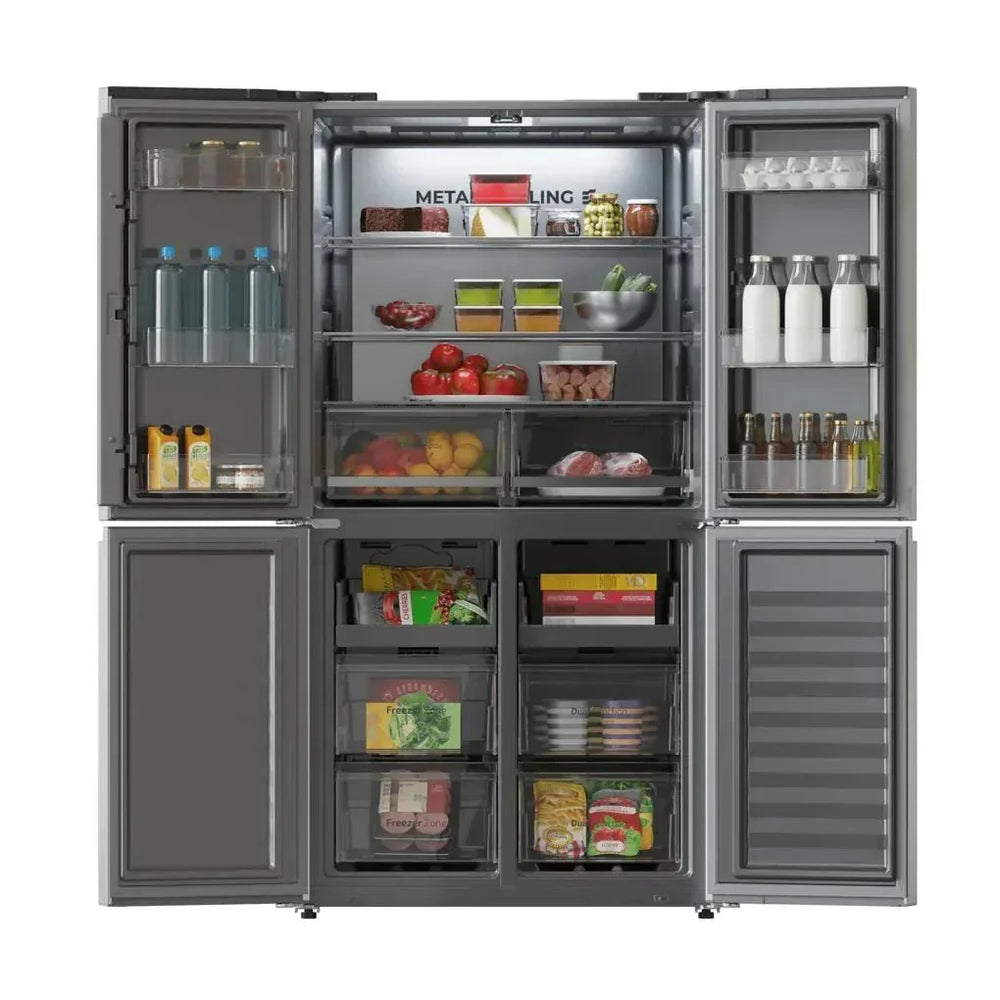 Frigorífico 4 Puertas Inoxidable 601L NoFrost con Motor Inverter y Función ECO de Cecotec