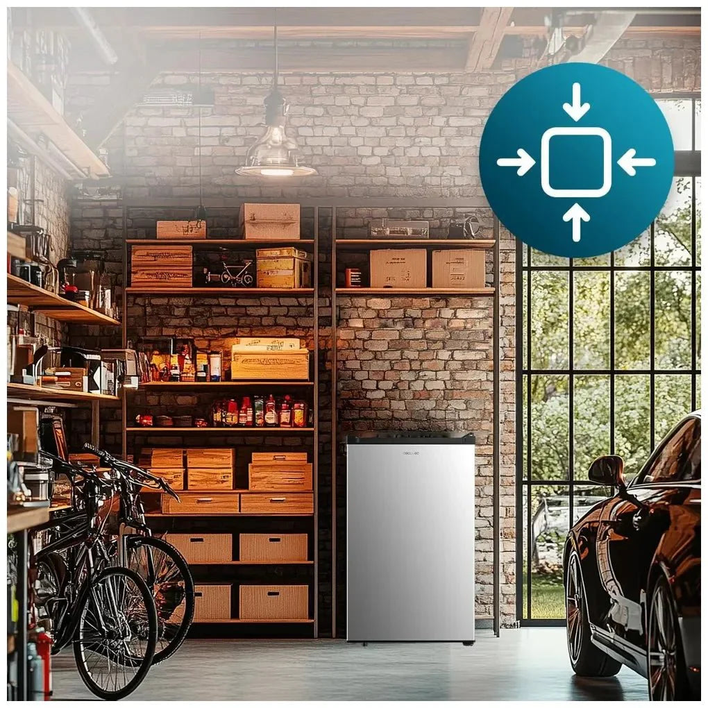 Congelador Vertical Sobremesa Inox 87L, Compacto y Eficiente Energéticamente de Cecotec