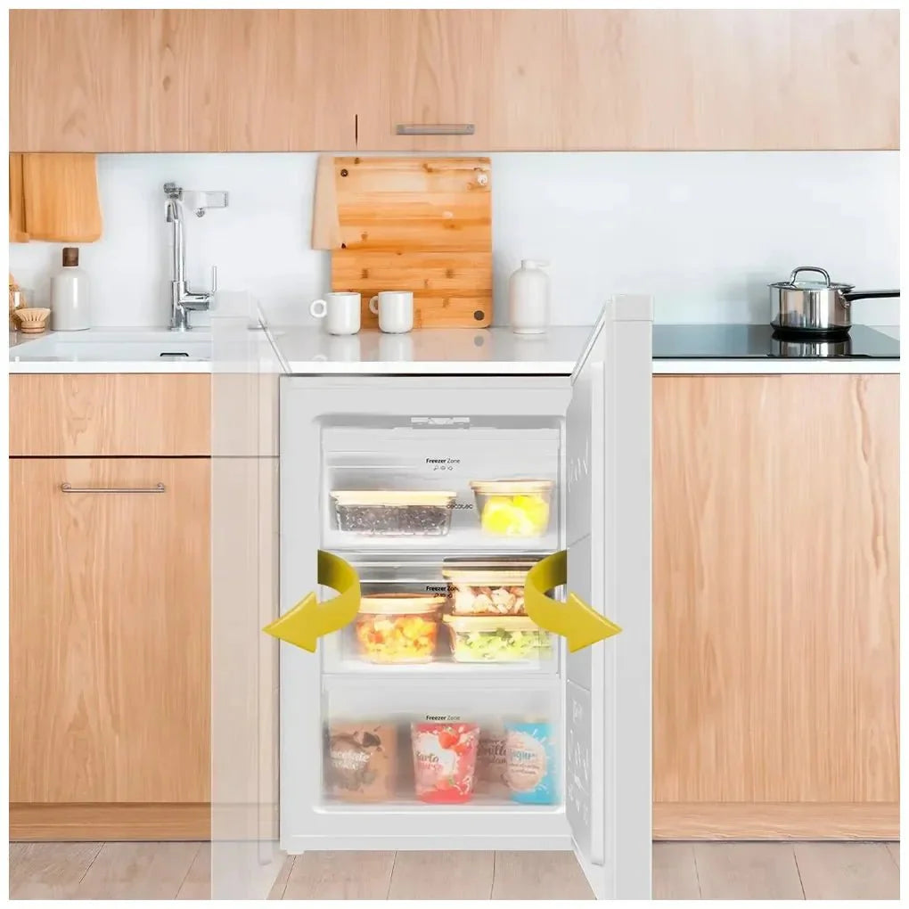 Congelador Vertical Sobremesa 97L, Eficiencia Energética E, Diseño Compacto y Versátil de Cecotec