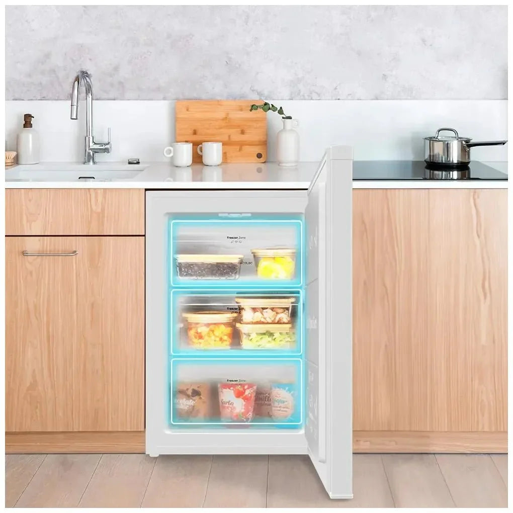 Congelador Vertical Sobremesa 97L, Eficiencia Energética E, Diseño Compacto y Versátil de Cecotec
