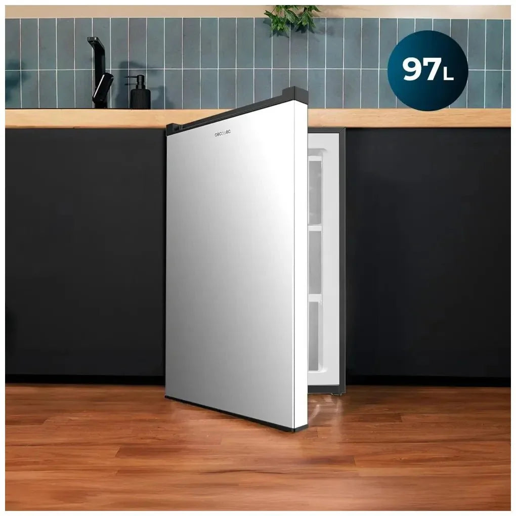Congelador Vertical Sobremesa Inox 97L, Compacto y Eficiente Energéticamente de Cecotec