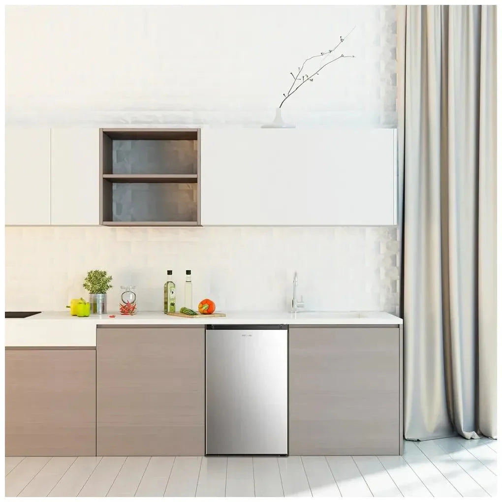 Congelador Vertical Sobremesa Inox 97L, Compacto y Eficiente Energéticamente de Cecotec