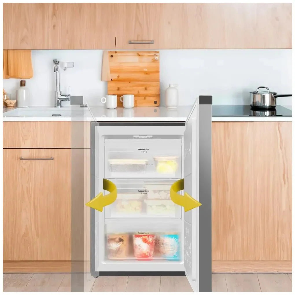 Congelador Vertical Sobremesa Inox 97L, Compacto y Eficiente Energéticamente de Cecotec